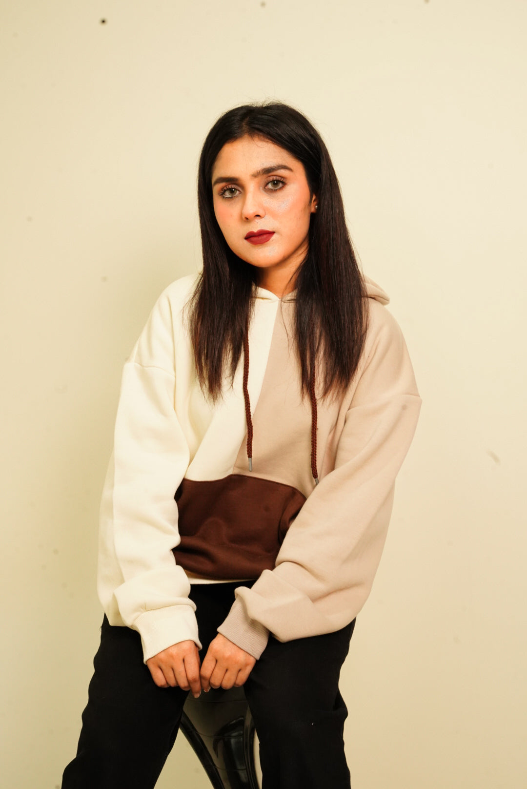 Three Tone Oversized Hoodie - Unisex