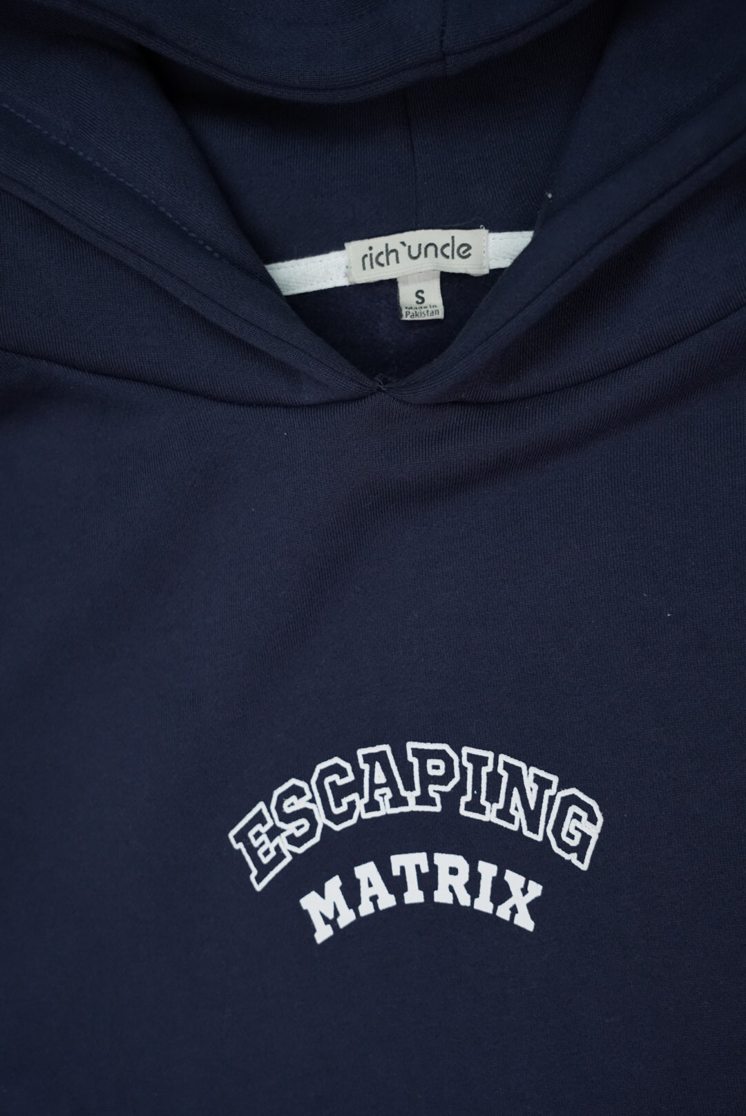 Escaping Matrix Navy Blue Oversized Unisex Hoodie | RU012